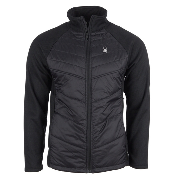 Spyder Men's Nova Full Zip Hybrid Black Quilted Jacket - Picture 1 of 11